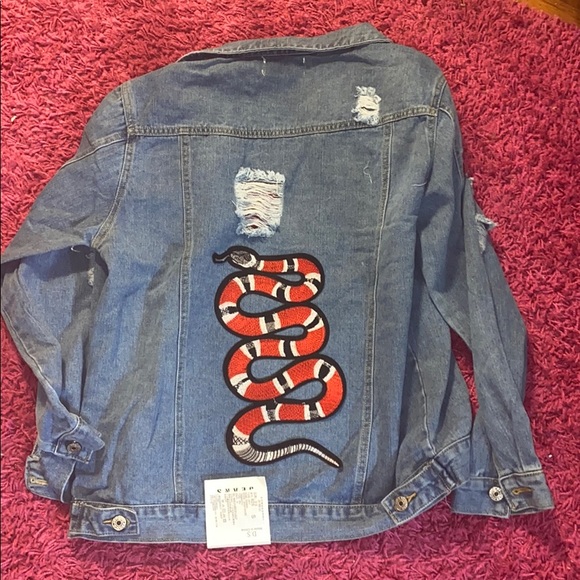 Jackets & Coats | Custom Made Destroyed Trucker Snake Jacket | Poshmark